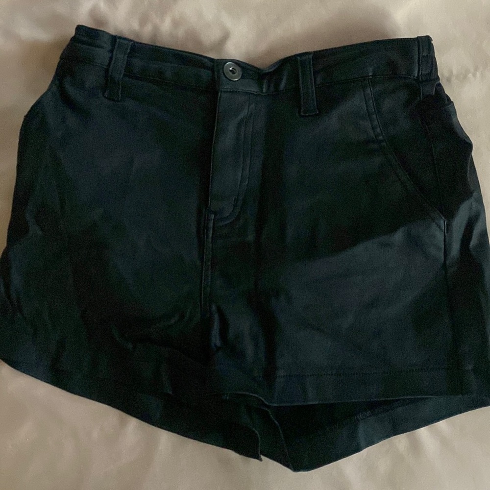 Black Leather Shorts